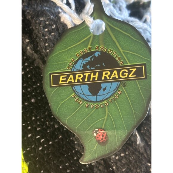 Blanket Falsa Mexicana Neon Yellow Black Striped 72"x48" Yoga Beach Throw NEW - Picture 4 of 9